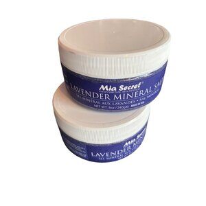 Mia Secret Lavender qty 2 Mineral Salt 8oz For Professional Use Made In USA